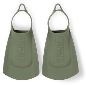 Arena Schwimmflossen für Erwachsene, Unisex, für Erwachsene, bequem, leicht, für Damen und Herren, Silikon, Kurze Klinge, offene Ferse, Salbeigrün, Größe 40-42