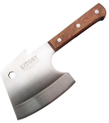 Kitory Kitchen Knife 6 Inch Full Tang Handmade Chef's Knife High Carbon Stainless Steel Cooking Knife with Ergonomic Handle