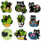 Lot de 8 broches en émail en forme de chat pour vêtements, sacs, veste, sac à dos, taille unique, Métal