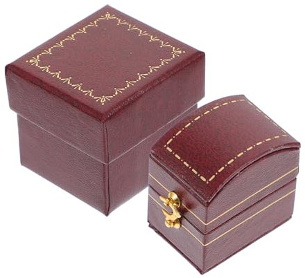 JEWEDECO Quadratische Aufbewahrungsbox Reiseschmucketui Retro Organizer Mit Schutzverpackung