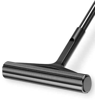 Pet Hair Removal Carpet Rake - Deep Root Cleaning & Grooming Rug Cleaner Broom Fur Remover Squeegee Tool - 49 Adjustable Long Handle Metal Scraper Brush for Dog Cat - Gift for Women Mother Pet Lover