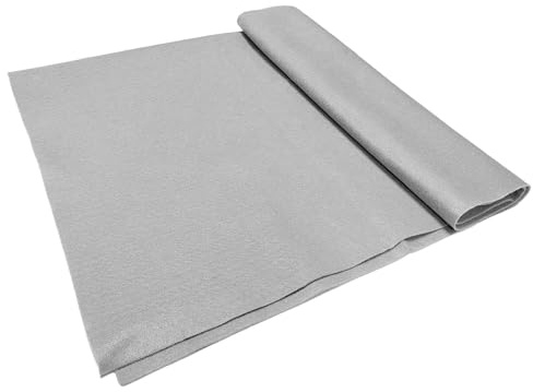 Jtnohx Grau Filz Filzstoff zum Basteln Stoffbahnen Filz Meterware 91x135CM | Weiche Filzplatten für Kunst und Nähprojekte 1.4mm dick Flexibel
