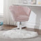 Ya-Home Sedia da Scrivania per Bambini in Velluto Sedie Studio Bambina Poltrona Girevole Regolabile in Altezza Sedia da Studio per Cameretta, Rosa Chairo