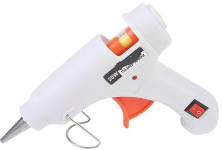 HPHPH Hot Glue Gun, 20W Hot Melt Glue Gun Wired Full Size Hot Glue Gun No Glue Leakage Electric Heat Temperature Guns for DIY Crafts Arts for DIY Craft Projects and Home Quick Repairs(Rosso)