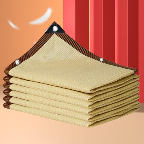 KSQP Voile Ombrage Rectangulaire 4x3 Ombrage Terrasse Toile Pergola 4x3 Voile D Ombrage 2x3 Rectangulaire pour La Couverture Végétale/Serre/Jardin/Pergola,beige-5x7m