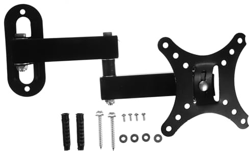 POPETPOP Support Mural pour TV Cadre Fixe pour Écran Plat Support Mural pour Moniteur Ordinateur Inclinable Et Pivotant