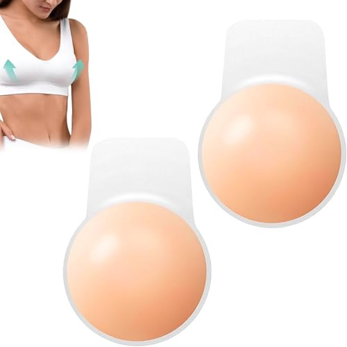 2PCS Soutien-Gorge Invisible Silicone sans Bretelles,Soutien-Gorge Adhésif Dos Nu pour Mariage,Push-up Invisible pour Robes Dos Nu,Sticky Bra,Cache-Tétons Réutilisable pour Femme,Remonte Sein Adhesif.