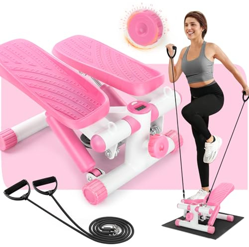 LALAHO Mini Stepper Stair Stepper, Steppers for Exercise with 330LB Weight Capacity, Workout Equipment for Total Body Workout with Multiple Stability Design and Widened Foot Plate