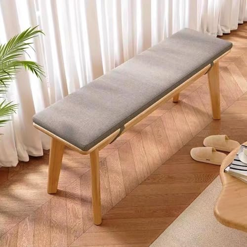 Rustikale Holzbank mit Kissen - Esszimmer-Sitzgruppe, Balkonsofa, Eingangsaufbewahrung, Schlafzimmer & Wohnzimmer Fell (Natur, 150 cm)