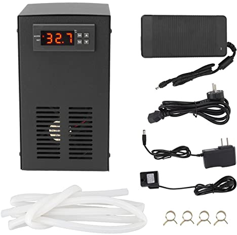 Xiuganpo Calentador de Enfriador de Agua para Acuario de 120 W, de Enfriamiento de Enfriador de Agua Eléctrico con Termostato Automático, para Calefacción y Refrigeración (Enchufe de la UE 100-240V)
