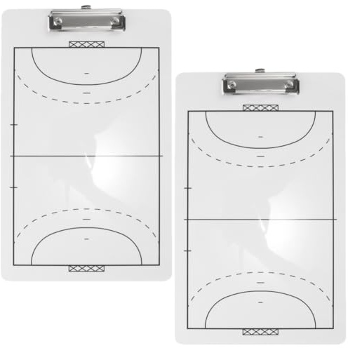 TOMETURE Handball Taktiktafeln und Abwischbaren Markern aus Pvc 2 Stück mit Doppelseitigem Design für Training und Wettkampf