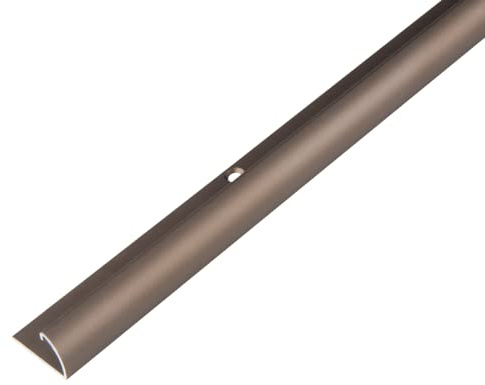 Alberts 476571 Abschlussprofil | Aluminium, bronzefarbig eloxiert | 1000 x 25 x 13 mm