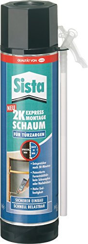 Sista 2k-Express Montageschaum für Türzagen aus Holz, Kunststoff und Stahl, PU-Schaum, 400ml
