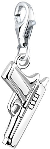 Nenalina Pistole Karabiner Charm Anhänger für Bettelarmband aus 925 Sterling Silber 713131-000