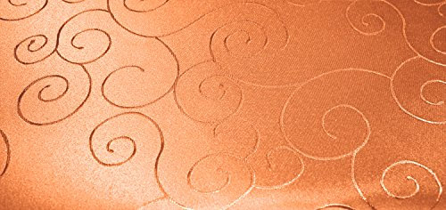 Unbekannt Mitteldecke Tischdecke eckig 130x300 cm Struktur damast Tafeltuch Circle bügelfrei #1289 (orange)