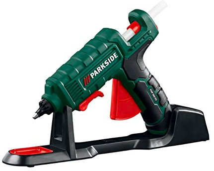 Pistolet à colle PHP 500 D2 de Parkside® - Sans fil Station de rechargement avec bac d'égouttement intégré.