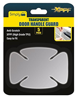 Simply DHG01 Transparent Car Door Handle Guard, Pack of 4, Extra Layer of Protection, Anti-scratch for Vehicle; Easy to Clean and Remove; Star Shaped, Universal Fit