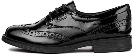 Geox Girl's Jr Agata D Brogues, Black (Black C9999), 6.5 UK Child
