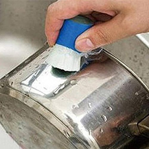 2 cepillos mágicos de acero inoxidable para eliminar óxido de metal, cepillo de limpieza de barras, detergente y removedor de óxido para utensilios de cocina y pulidor de metales