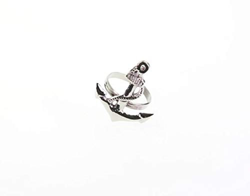 2 STK Serviettenringe Anker Messing vernickelt Tischdeko Serviettenhalter Silber Farben Ringe Servietten Metallanker Vintage Winter Hochzeit Deko Weihnachtsdeko Weihnachten Festschmuck