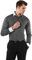 Vincenzo Boretti Herren Hemd Body-fit (besonders Slim-fit tailliert) Uni bügelleicht dunkelgrau/weiß 39-40