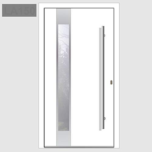 Haustür Welthaus WH75 RC2 Premiumtür Aluminium mit Kunststoff LA150 Tür 1000x2000mm DIN Rechts Farbe aussen weiß Innen weiß außengriff BGR1400 innendrucker M45 Zylinder 5 Schlüßel
