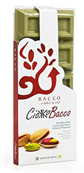 Ciokkobacco - Tavoletta di cioccolato al pistacchio | Fatto in Sicilia | Bacco | 400g