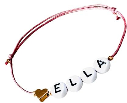 Armband personalisiert Makramée Namensarmband Perlenarmband Herzarmband mit einem Namen