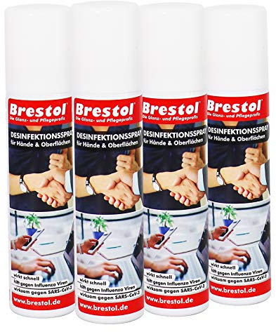 Desinfektionsspray to go 4x 100 ml (7546.4) - Handdesinfektion Oberflächendesinfektion Desinfektionsmittel flüssig Desinfektion