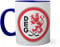 Ice Hockey Team Dusseldorf EC DEG Eishockey Tasse innen und am Henkel dunkelblau außen weiß 330ml