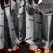 Halloween Deko Horror Stoff,200 X 100 cm Schwarzer Stoff Horror deko,Vorhänge Curtains Wanddeko,Tür Deko,Stoff Schwarz Meterware Gaze Tuch Halloween Dekor für Spukhäuser Party(4 schwarz + 2 weiß)