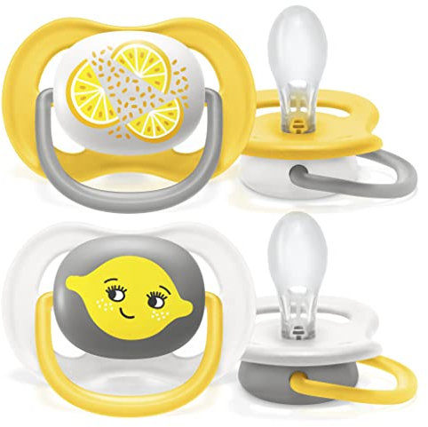 Philips AVENT Ultra Air Schnuller, 6-18 Monate, kiefergerecht, 0% BPA, 2 Stück, mit Sterilisier- und Transportbox, SCF080/18
