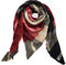 Autiga® Damen Schaltuch Winter Strickschal kariert Karo XXL Wollschal Oversized Quadratisch Winterschal rot unisize
