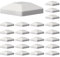 TonGass (24-Pack, White) 4x4 (3 5/8) Wood Fence Post Caps - Wooden Fence Post Cover Deck Post Cap - Durable Plastic Water-Proof and UV-Proof - Protect Wooden Fence Poles from Cracking and Rotting