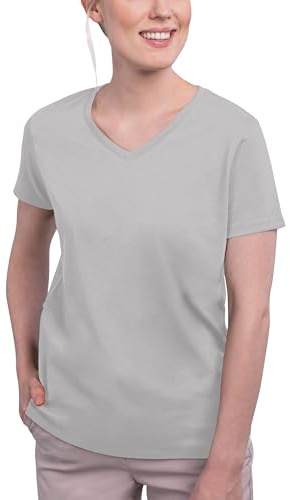 HRM Damen F Luxury V-Neck Tee, Sand, XXL