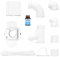 Générique Kit 1 Prise carré avec Coudes et Colle pour aspirateur centralisé (sans Tubes) - Compatibles Toutes Marques Aspiration Centralisée - Garantie 2 Ans