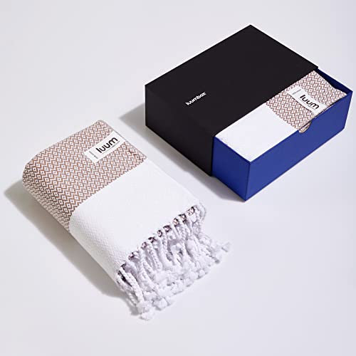 Luum® XXL Strandtuch Damen Herren Hamamtuch Saunahandtuch Handtuch Yogatuch Duschtuch Strandhandtuch XXL Saunatuch Badetuch Reisehandtuch Pestemal Turkish Towels in Geschenkbox
