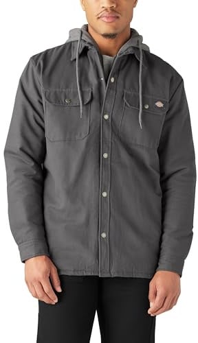 Dickies Giacca in Pile con Cappuccio Anatra con Idroscudo Capispalla Utility di Lavoro Uomo (Pacco da 1)