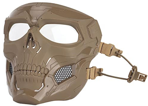 Airsoft Face Shield - Paintball Face Shield | Paintball Cosplay Face Covers, Verstellbarer Full Face Shield für Teenager und Erwachsene, Halloween Kostüm Abbto