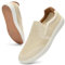 Puxowe Zapatos casuales para caminar sin cordones para hombre, mocasines cómodos de malla, 01a/Beige, 41 EU
