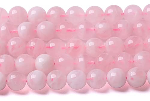 6MM 60PCS Natural Crystal Stone Madagascar Rose Quartz Gemstone Beads for Jewelry Making DIY Bracelet