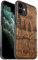 Carveit Handyhülle für iPhone 11 Case [Holz und TPU Silikon Hybrid hülle] Stoßfeste Stoßstange handyhulle Kompatibel mit 11 Massivholz Cover（Nussbaum-Berge und Hirsche）