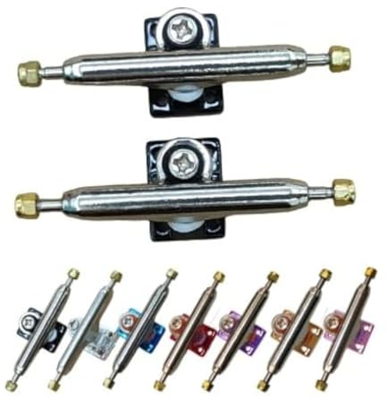LEEFAI Pro Fingerboard Trucks (Achsen) 34mm G3 Inverted Style- Pro Mini Finger Skateboard Truck with Single Axles and Pivot Cups-Baseplate Color (Schwarze,34mm)