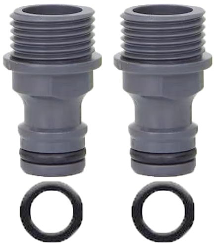 1.27 cm (1/2 Zoll) männlicher Anschluss, 2 Stück Gartenschlauch-Wasserhahn-Anschluss, Gewinde-Wasserhahn-Adapter, Schnellverbinder für Gartenschlauchrohr und Gartendüse