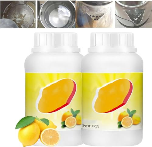 Agente descalcificador de ácido cítrico,Agente descalcificador de ácido cítrico para limpieza, potente polvo de limpieza multiuso, removedor de óxido de espuma, polvo de limpieza multiuso para cocina