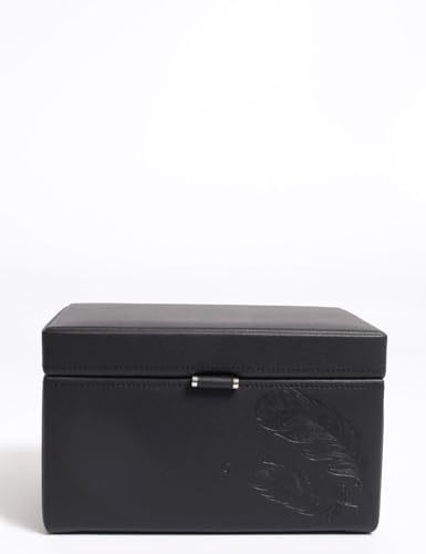 Friedrich Lederwaren Friedrich23 Boho Schmuckkoffer Schwarz – Feinsynthetik 21x15x13 cm, Reise- & Schmuck Organizer