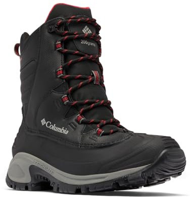 Columbia Bugaboot 3, Stivali da neve Uomo, Black/Bright Red 2024 , 44.5 EU
