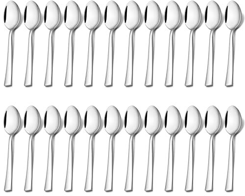 HaWare Kaffeelöffel 24 Stück, Edelstahl Teelöffel Dessertlöffel Set, Klein Löffel für Hause/Restaurant/Hotel, Hochglanzpoliert & Spülmaschinenfest - 13,5cm