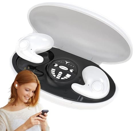 Invisible Earphones | Sleep Earbuds | Wireless Flat Earbuds | Noise Blocking In Ear Headphones | Ultra Comfortable Touch Control Wireless Flat Ear Buds Earbuds For Sleeping With Microphone