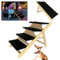 Suusolny 2-in1 Hunderampe Klappbar Hundetreppe Haustiertreppe Tiertreppe Holz mit Rutschfester Trittmatte Petwalk Hundeleiter bis zu 80 kg für Bett Sofa
